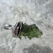 Hedgehog Moldavite Pendant, Nesměň, 1.67g