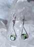 Faceted Elegant Moldavite Earrings, Chlum, 0.75g