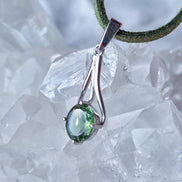 Diamond Cut Moldavite Pendant, Chlum, 0.4g
