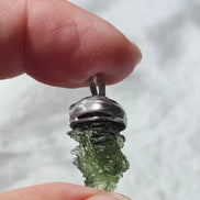 Hedgehog Moldavite Pendant, Nesměň, 1.67g
