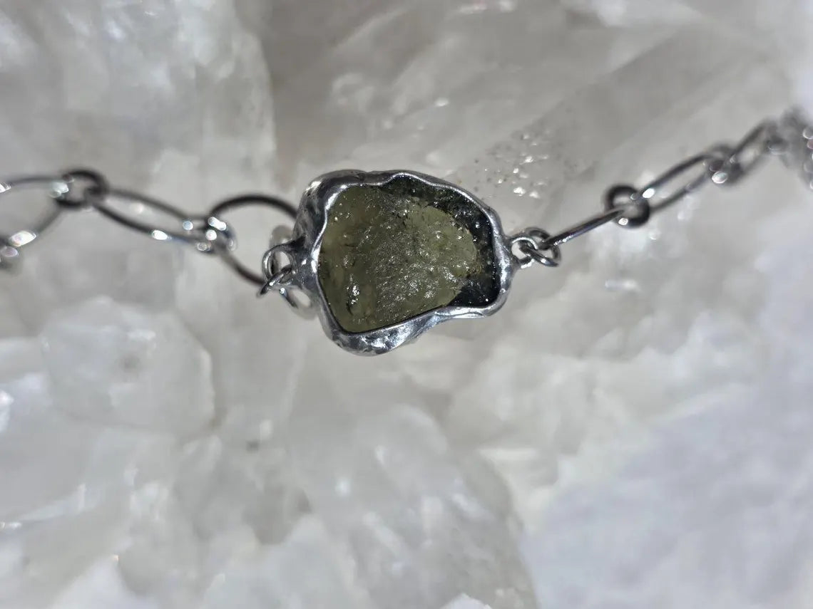 Moldavite Bracelet, Chlum, 2.5g