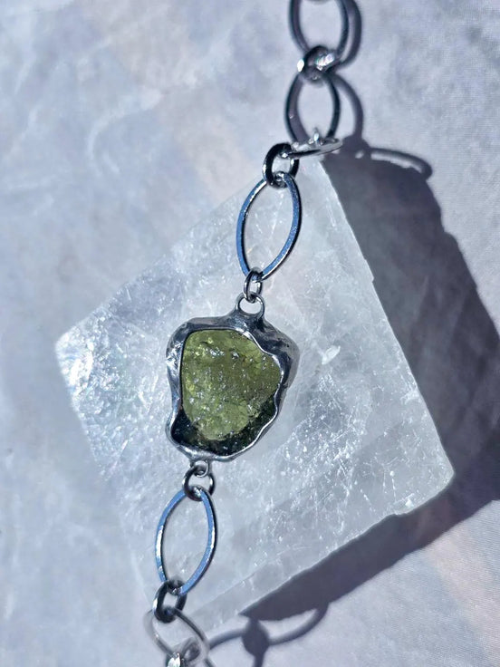 Moldavite Bracelet, Chlum, 2.5g