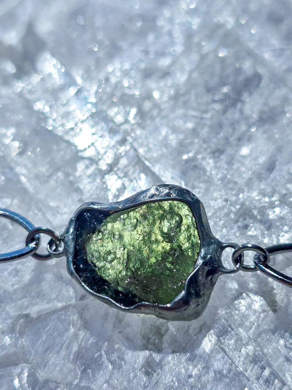 Moldavite Bracelet, Chlum, 2.5g