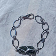 Raw Moldavite Bracelet, Chlum, 2.9g