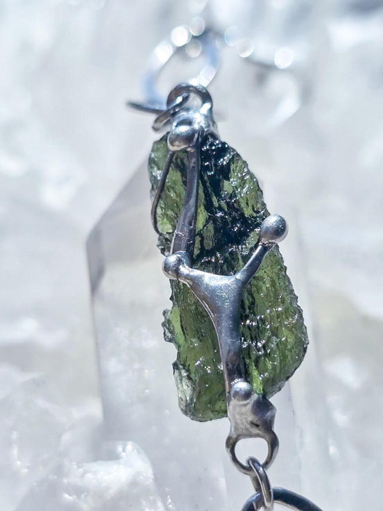 Raw Moldavite Bracelet, Chlum, 2.9g