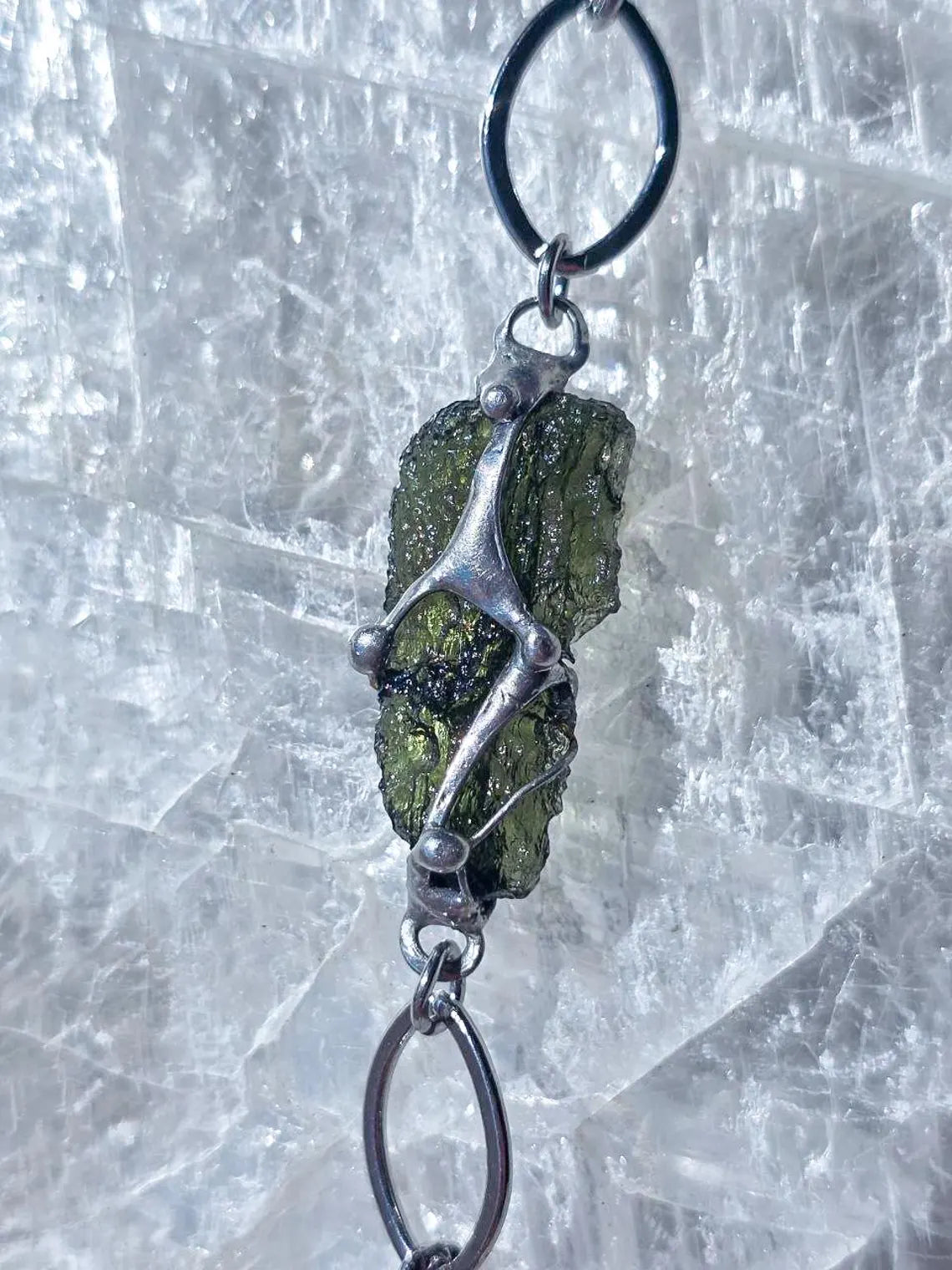 Raw Moldavite Bracelet, Chlum, 2.9g