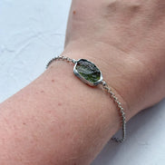Elegant Moldavite Bracelet, Chlum, 0.8g