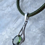 Diamond Cut Moldavite Pendant, Chlum, 0.4g