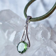 Diamond Cut Moldavite Pendant, Chlum, 0.4g