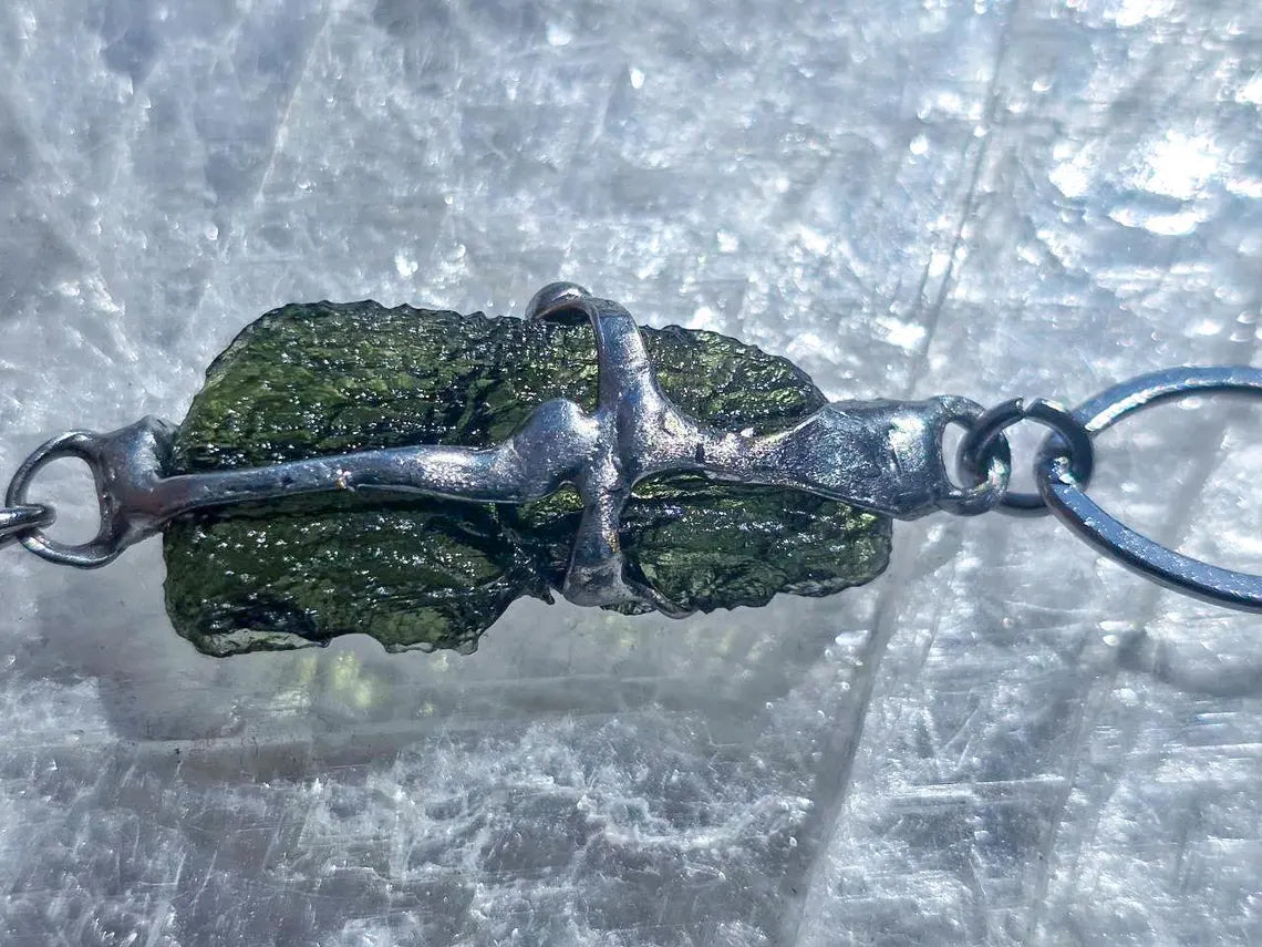 Raw Moldavite Bracelet, Chlum, 2.9g