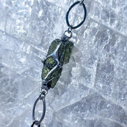 Raw Moldavite Bracelet, Chlum, 2.9g