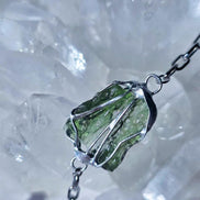 Moldavite Rhodium Brass Bracelet, Marouškovo Pole, 0.83g