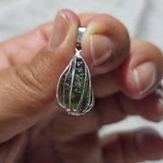 Rich Green Moldavite Pendant, Chlum, 0.75g
