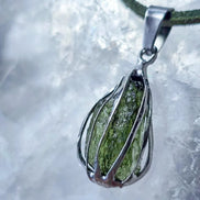 Rich Green Moldavite Pendant, Chlum, 0.75g
