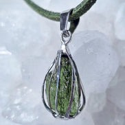 Rich Green Moldavite Pendant, Chlum, 0.75g