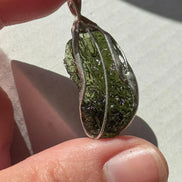 Olive green Moldavite Pendant, Nesměň, 2.90g