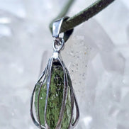 Rich Green Moldavite Pendant, Chlum, 0.75g