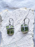 Raw Moldavite Earrings, Ločenice, 1.93g