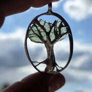 Moldavite Tree Pendant, Chlum, 1.86g
