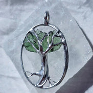 Moldavite Tree Pendant, Chlum, 1.86g
