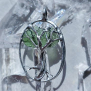 Moldavite Tree Pendant, Chlum, 1.86g