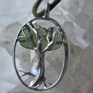 Moldavite Tree Pendant, Chlum, 1.86g