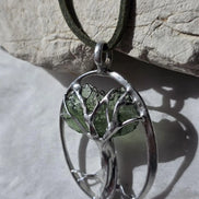 Moldavite Tree Pendant, Chlum, 1.86g