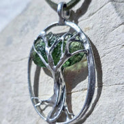 Moldavite Tree Pendant, Chlum, 1.86g