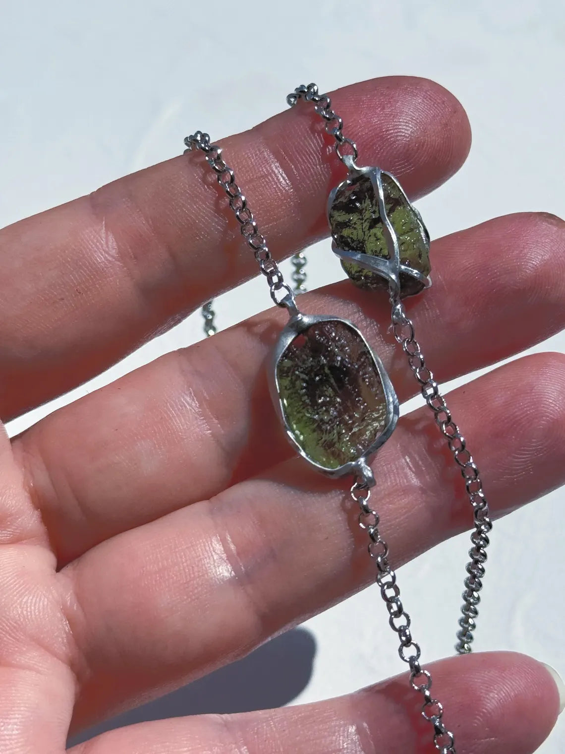 Elegant Moldavite Bracelet, Chlum, 0.8g