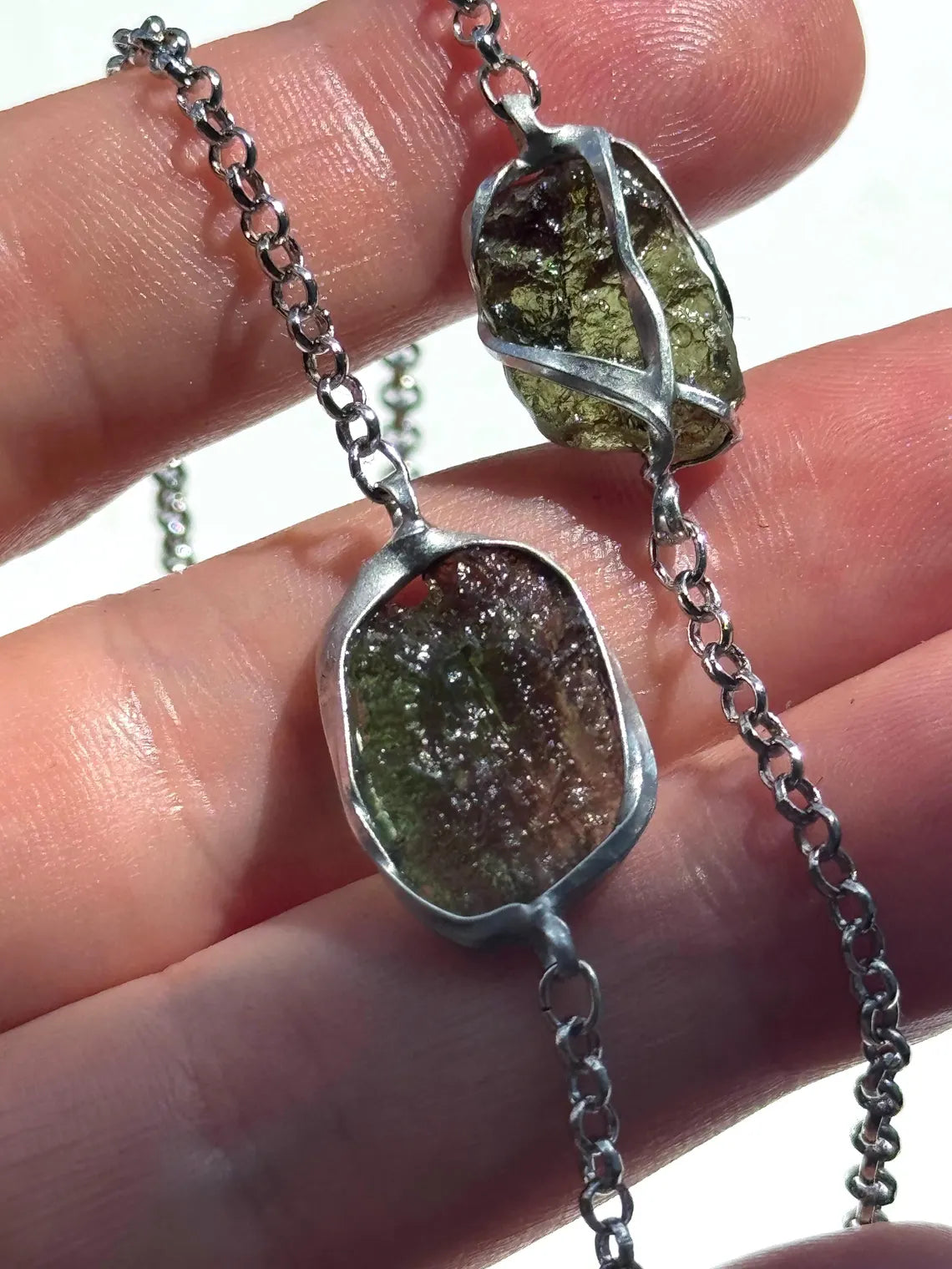 Elegant Moldavite Bracelet, Chlum, 0.8g