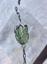 Moldavite Rhodium Brass Bracelet, Marouškovo Pole, 0.83g