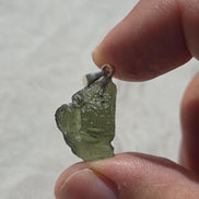 Moldavite Silver Pendant, Chlum, 2.35g