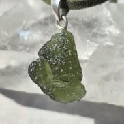 Moldavite Silver Pendant, Chlum, 2.35g