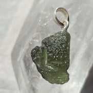 Moldavite Silver Pendant, Chlum, 2.35g