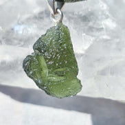 Moldavite Silver Pendant, Chlum, 2.35g