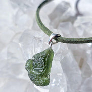 Moldavite Silver Pendant, Chlum, 2.35g