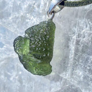 Moldavite Silver Pendant, Chlum, 2.35g