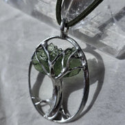 Moldavite Tree Pendant, Chlum, 1.86g