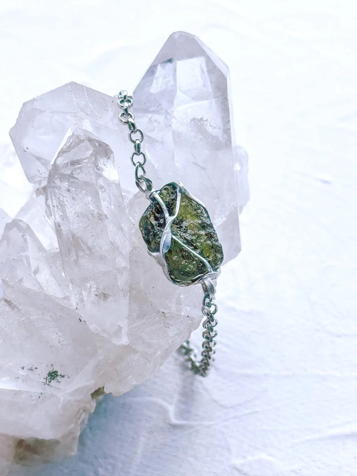 Elegant Moldavite Bracelet, Chlum, 0.8g