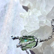 Moldavite Rhodium Brass Bracelet, Marouškovo Pole, 0.83g