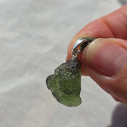 Moldavite Silver Pendant, Chlum, 2.35g