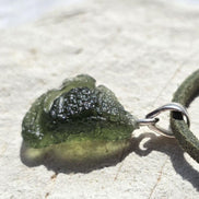 Moldavite Silver Pendant, Chlum, 2.35g