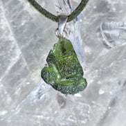 Moldavite Silver Pendant, Chlum, 2.35g