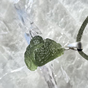 Moldavite Silver Pendant, Chlum, 2.35g