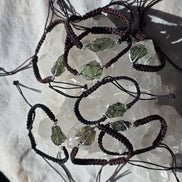Moldavite Cord Bracelet, 1.2g