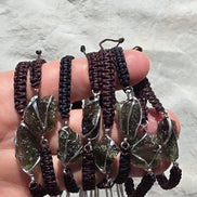 Moldavite Cord Bracelet, 1.2g