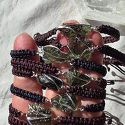 Moldavite Cord Bracelet, 1.2g