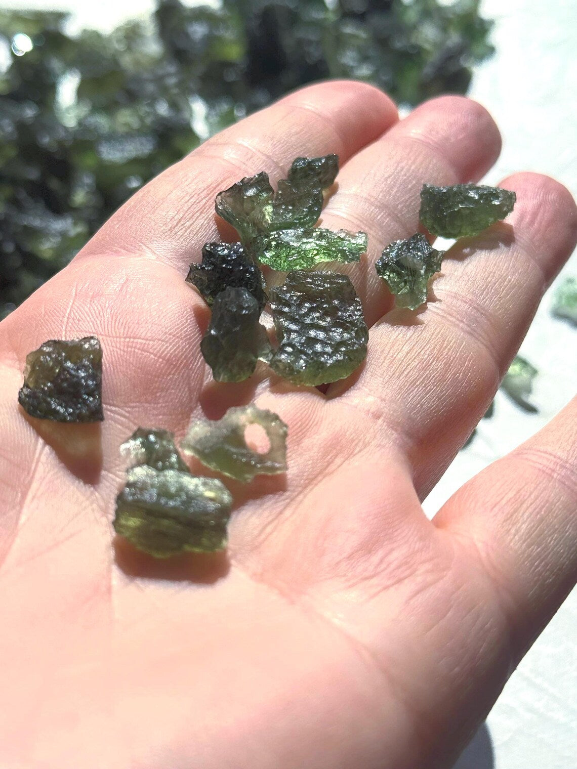 Mini Moldavite Stone, 0.1g - 0.9g