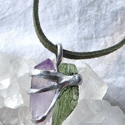 Harmony Pendant Moldavite & Amethyst, Nesměň, 0.95g