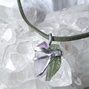 Harmony Pendant Moldavite & Amethyst, Nesměň, 0.95g